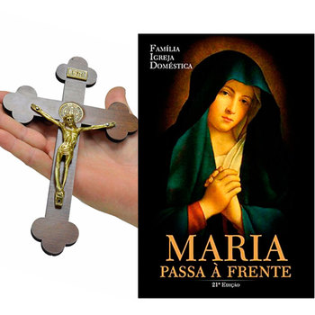 SUPER PROMOO - Livro Maria Passa a Frente + Cruz de So bento