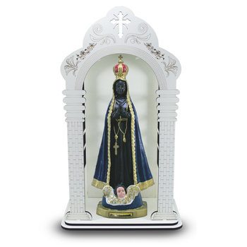 Capelo 60 cm com Imagem  de Nossa Senhora Aparecida  Inquebrvel