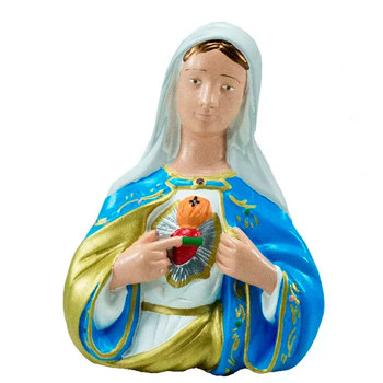 Imagem Sagrado Coração de Maria de Parede - Inquebrável (28Cm)
