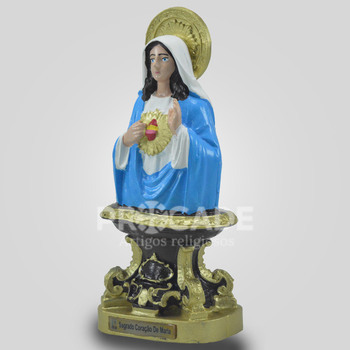 Sagrado Cora��o de Maria de Mesa Inquebr�vel 25Cm