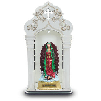 Capela 34 cm com Imagem de Nossa Senhora de Guadalupe Inquebrável