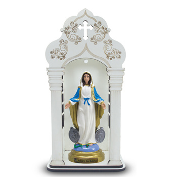 Capela 34 cm com Imagem de Nossa Senhora das Medalhas Inquebrável