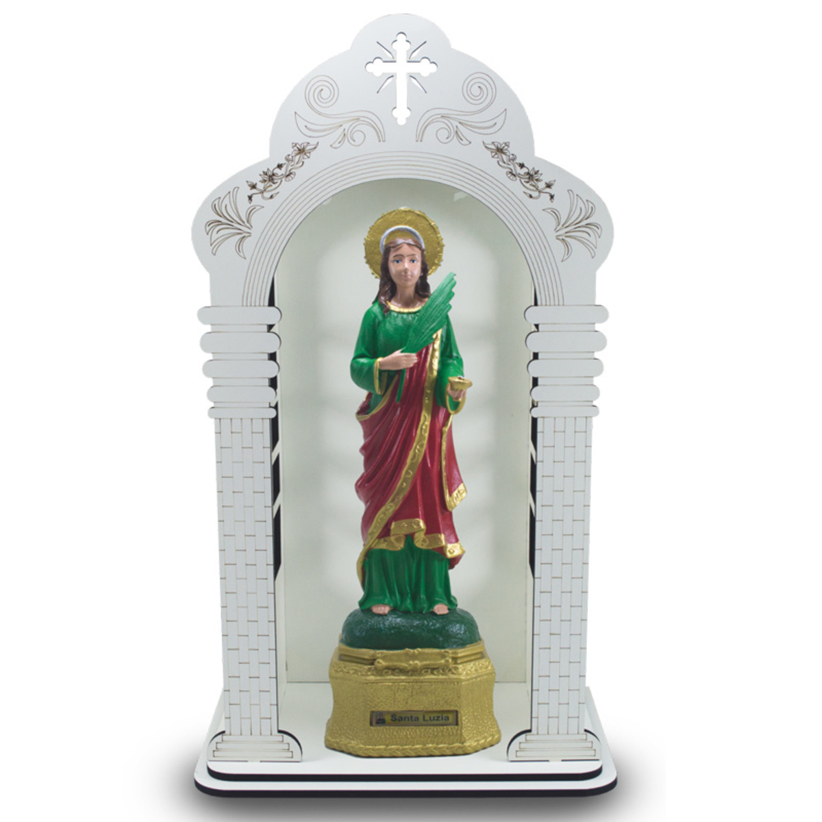 Capelão 60 cm com Imagem  de Santa Luzia Inquebrável