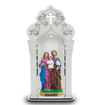 Capela com Imagem Sagrada Família 22Cm Inquebrável
