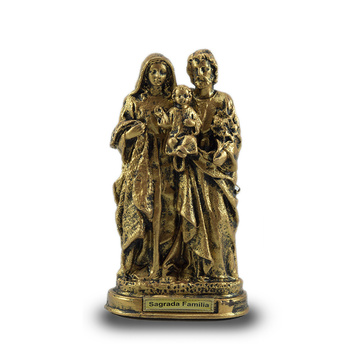 Imagem Sagrada Família 22Cm Ouro Velho Inquebrável