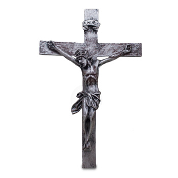 Imagem Crucifixo Prata 39Cm de Borracha 