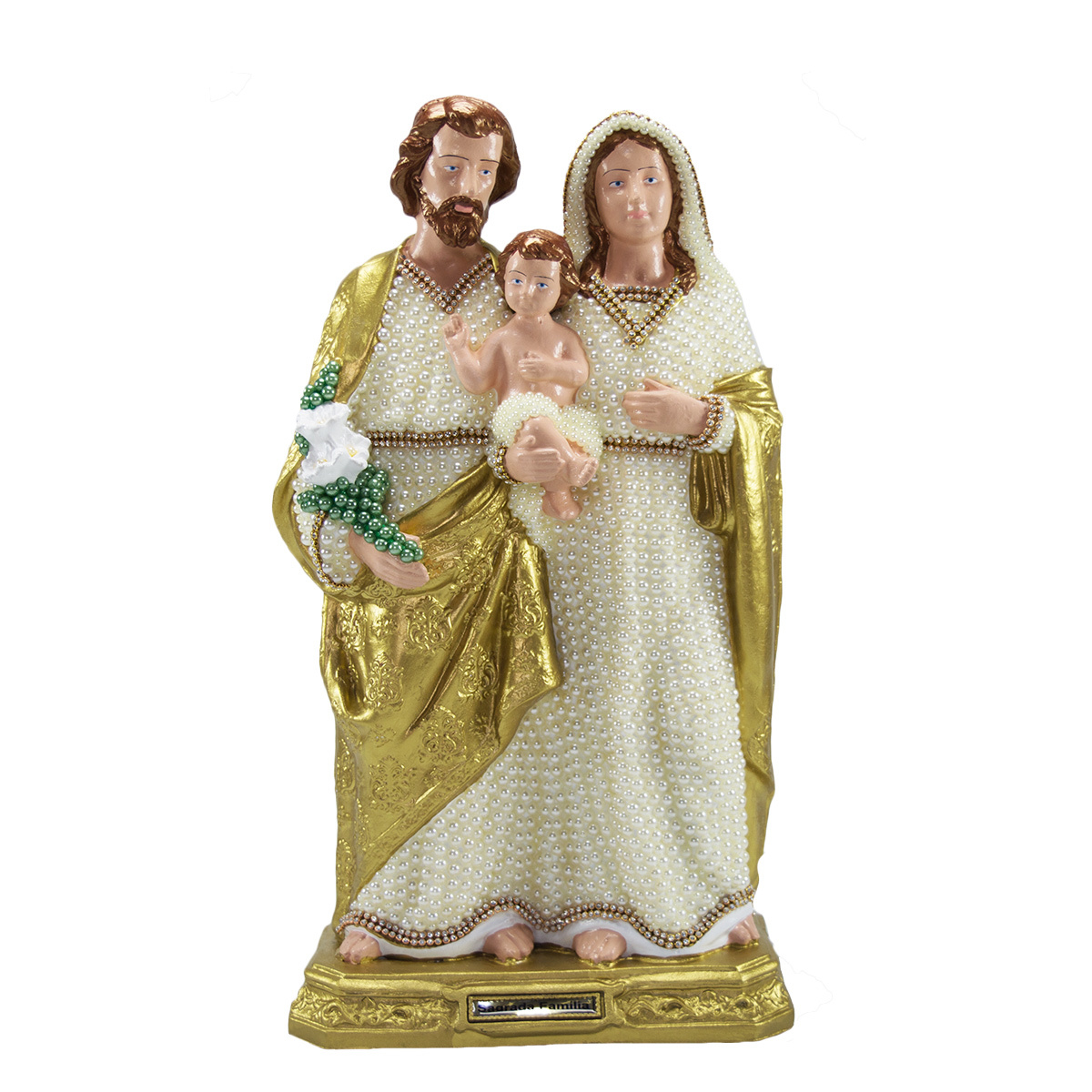 Imagem Sagrada Família 41 Cm Inquebrável perola Branca 