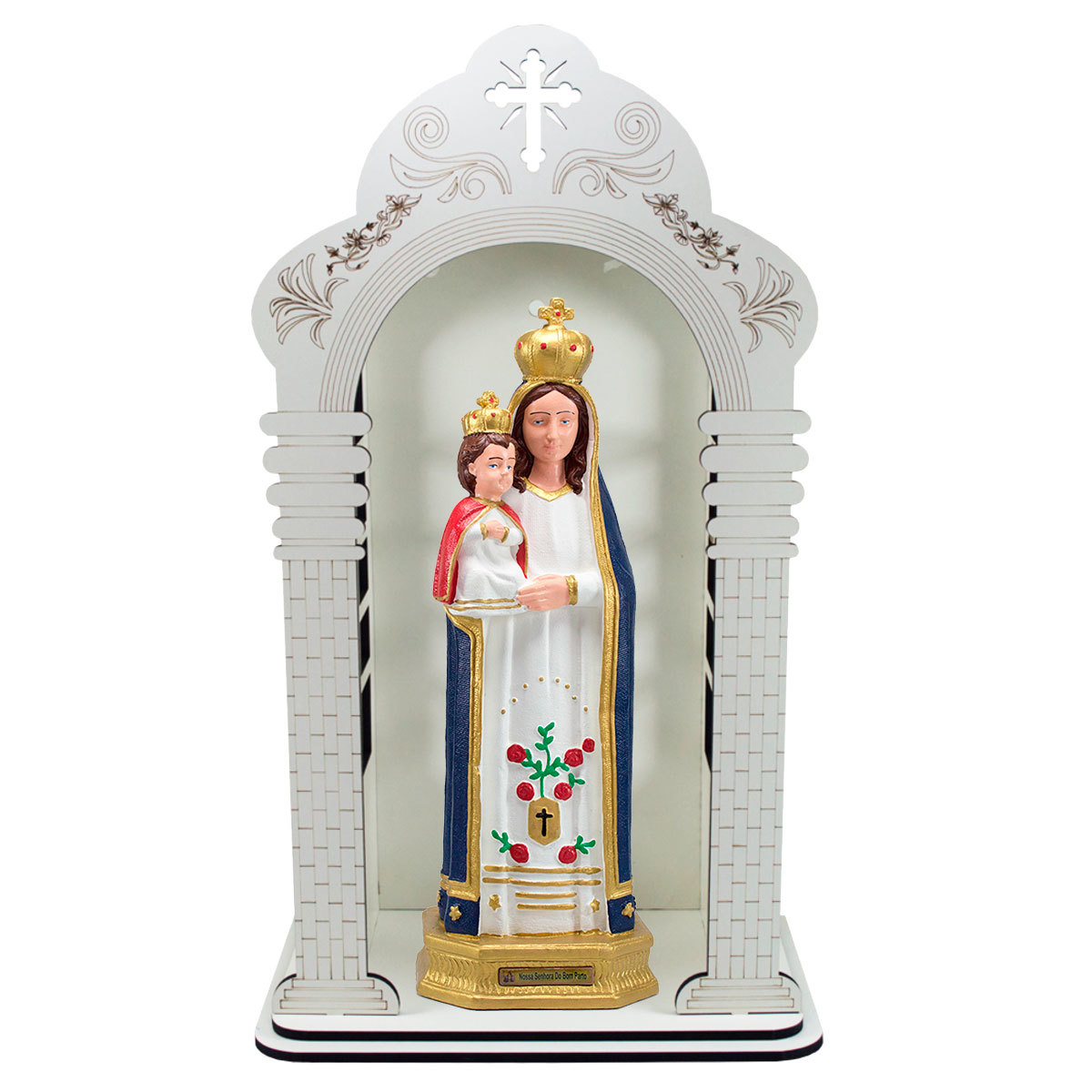 Capelo 60 cm com Imagem de  Nossa Senhora do Bom parto Inquebrvel