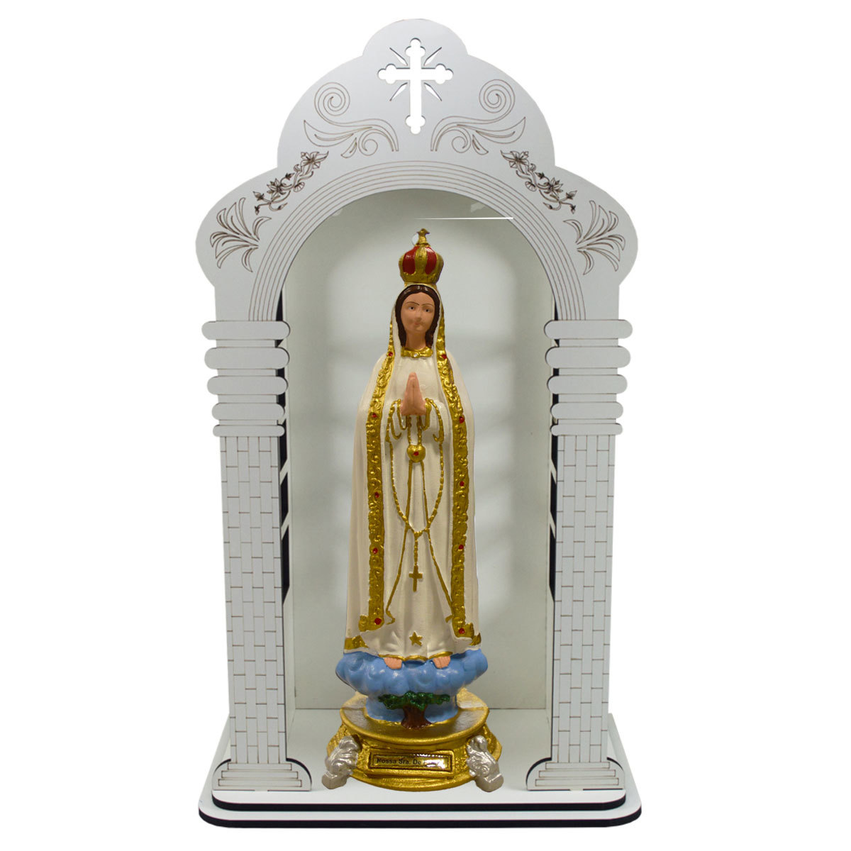 Capelo 60 cm com Imagem de Nossa Senhora de Ftima  Inquebrvel