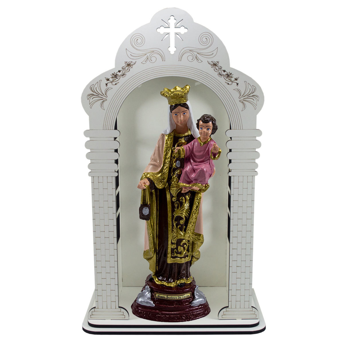 Capel�o 60 cm com Imagem Nossa Senhora do Carmo Inquebr�vel