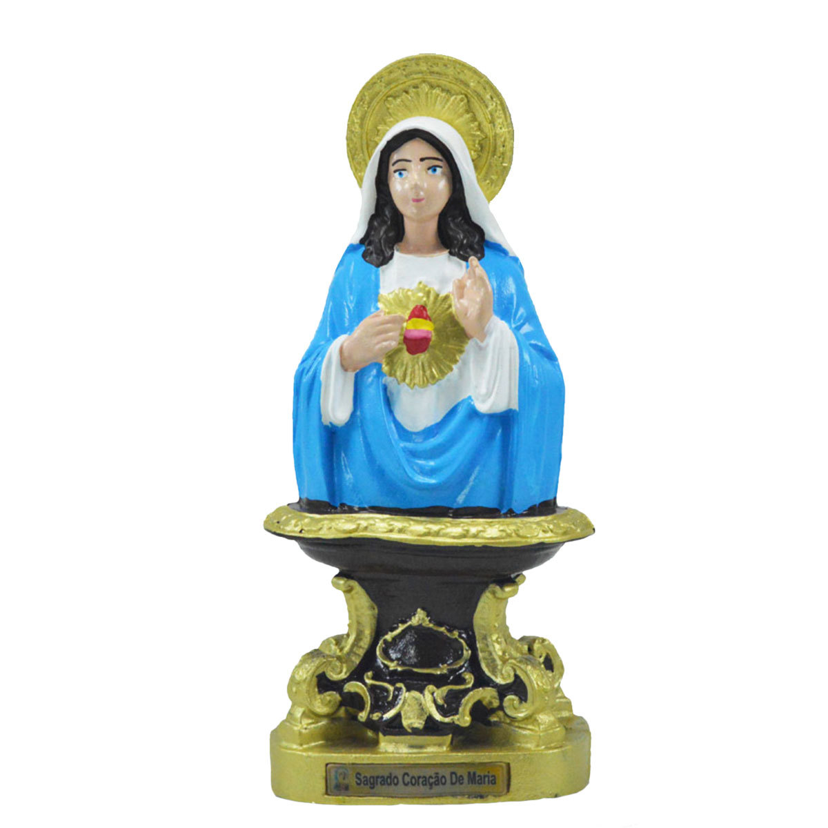 Sagrado Corao de Maria de Mesa Inquebrvel 25Cm