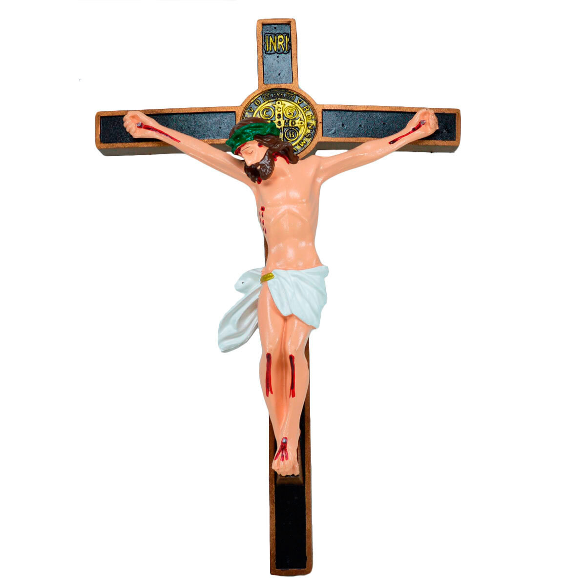 Imagem Crucifixo medalha de São bento 40 Cm Inquebrável 