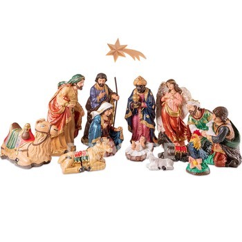 Pres�pio Natalino 14 Pe�as com 30 Cm-Inquebr�vel