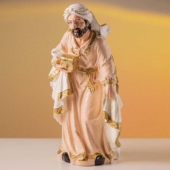 Pres�pio Natalino 14 Pe�as na cor Branca com Salm�o 30 cm-Inquebr�vel