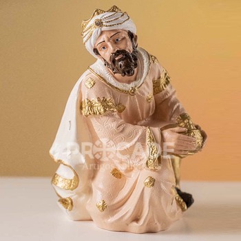 Pres�pio Natalino 14 Pe�as na cor Branca com Salm�o 30 cm-Inquebr�vel