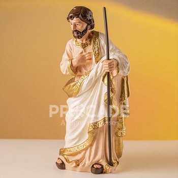 Pres�pio Natalino 14 Pe�as na cor Branca com Salm�o 30 cm-Inquebr�vel