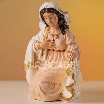 Pres�pio Natalino 14 Pe�as na cor Branca com Salm�o 30 cm-Inquebr�vel