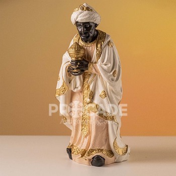 Pres�pio Natalino 14 Pe�as na cor Branca com Salm�o 30 cm-Inquebr�vel