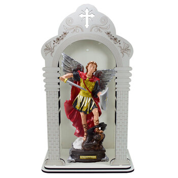 Capela 60 cm com Imagem de  São Miguel Arcanjo Inquebrável
