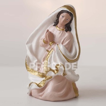 Pres�pio Natalino Branco 14 pe�as 23cm Inquebr�vel