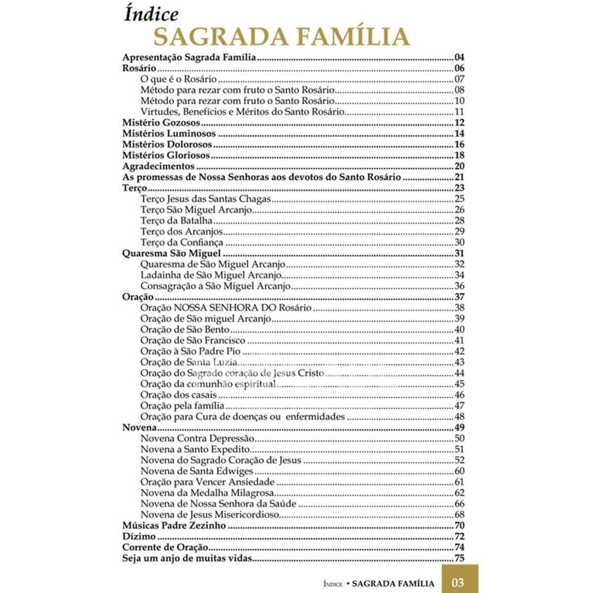 Livro edi��o especial Sagrada Familia