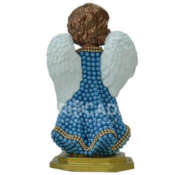 Imagem Anjo da Guarda em Ora��o 21 cm Perola Azul