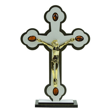 Cruz com base com detalhes em Pedras 23 cm
