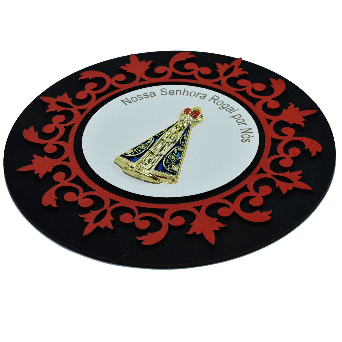 Mandala vermelha Nossa Senhora Aparecida 22 CM