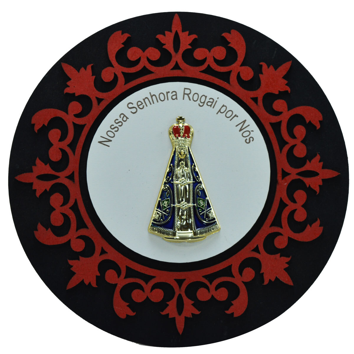 Mandala vermelha Nossa Senhora Aparecida 22 CM