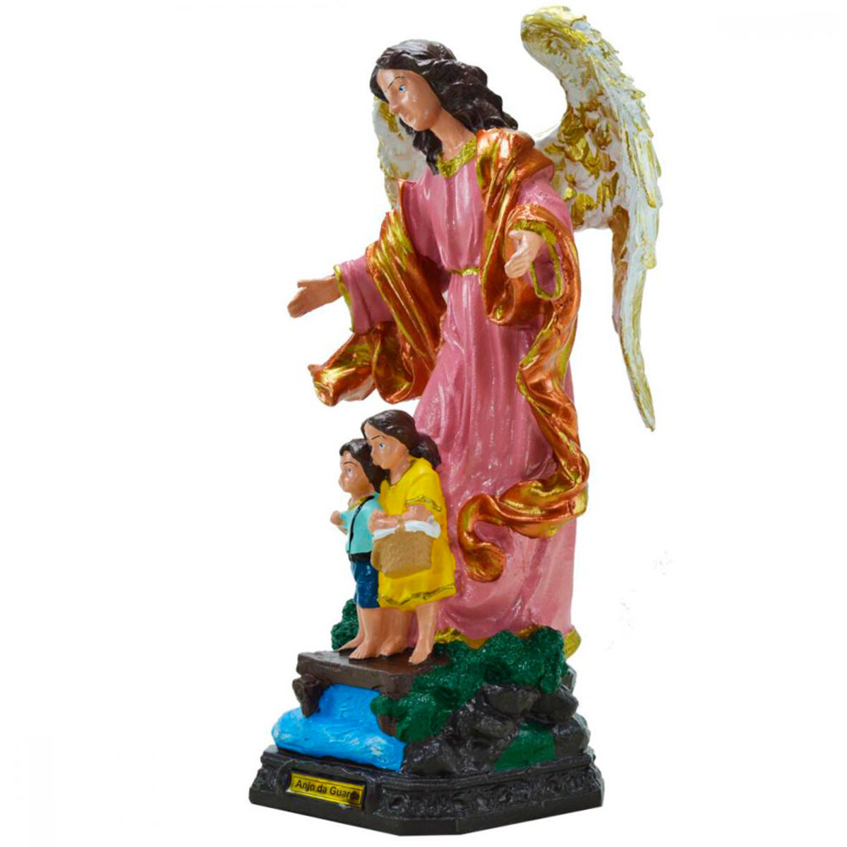 Imagem Anjo da Guarda 38 Cm Rosa Inquebrvel