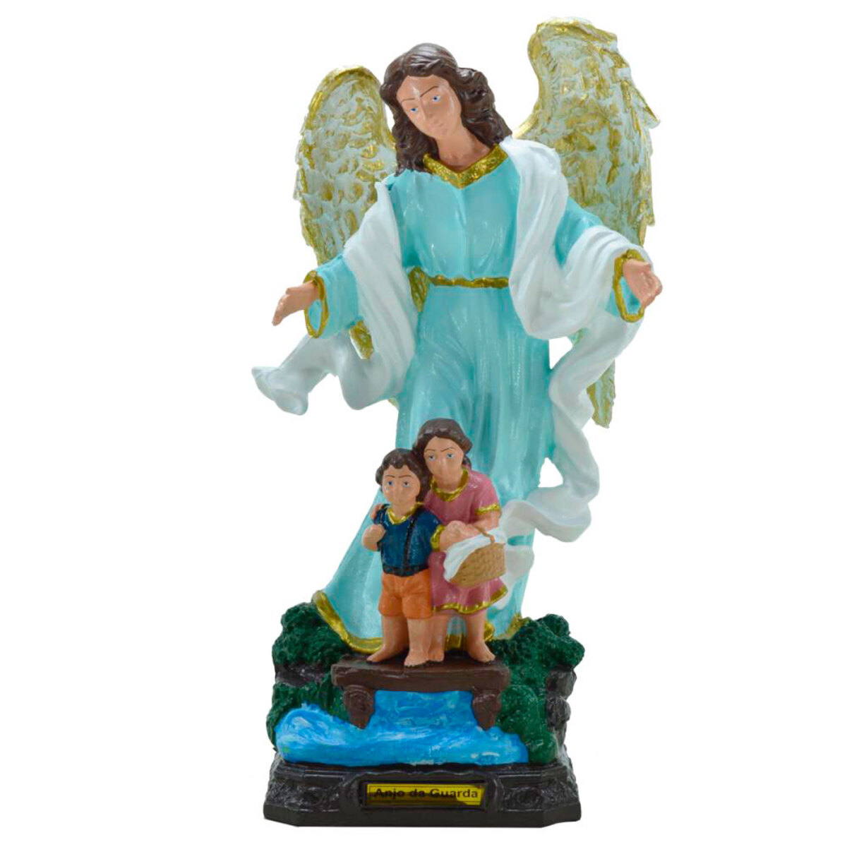 Imagem Anjo da Guarda 38 Cm Azul Inquebrvel