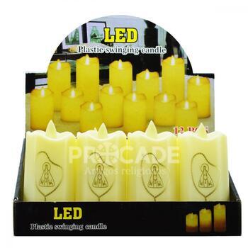 Vela decorativa Led - pacote com 12 unidades 