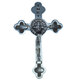 Crucifixo em Metal de parede 21 cm Prata envelhecido