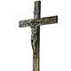 Crucifixo em Metal Madeiro 25 cm Ouro Envelhecido