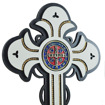 Cruz Medalha de So bento com Strass 24 Cm