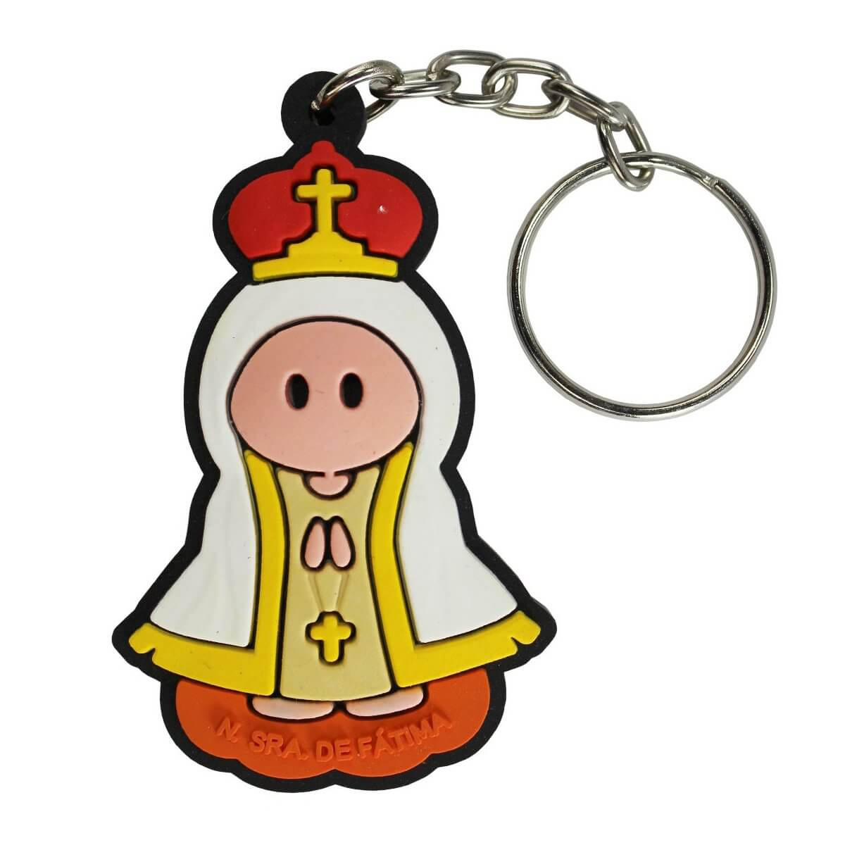 Chaveiros de Borracha Nossa Senhora de Ftima (12 unidades)