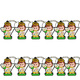 Chaveiros de Borracha So Gabriel (12 unidades)