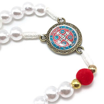 Ter�o de S�o Bento floral  com bolsinha - Edi��o Luxo