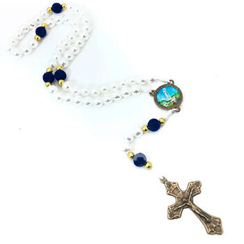 Ter�o Nossa Senhora De F�tima Floral Na Bolsinha Com Ziper