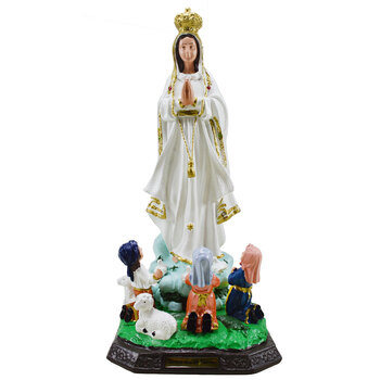 Imagem Nossa Senhora de Ftima com os Pastorinhos 40 Cm Inquebrvel