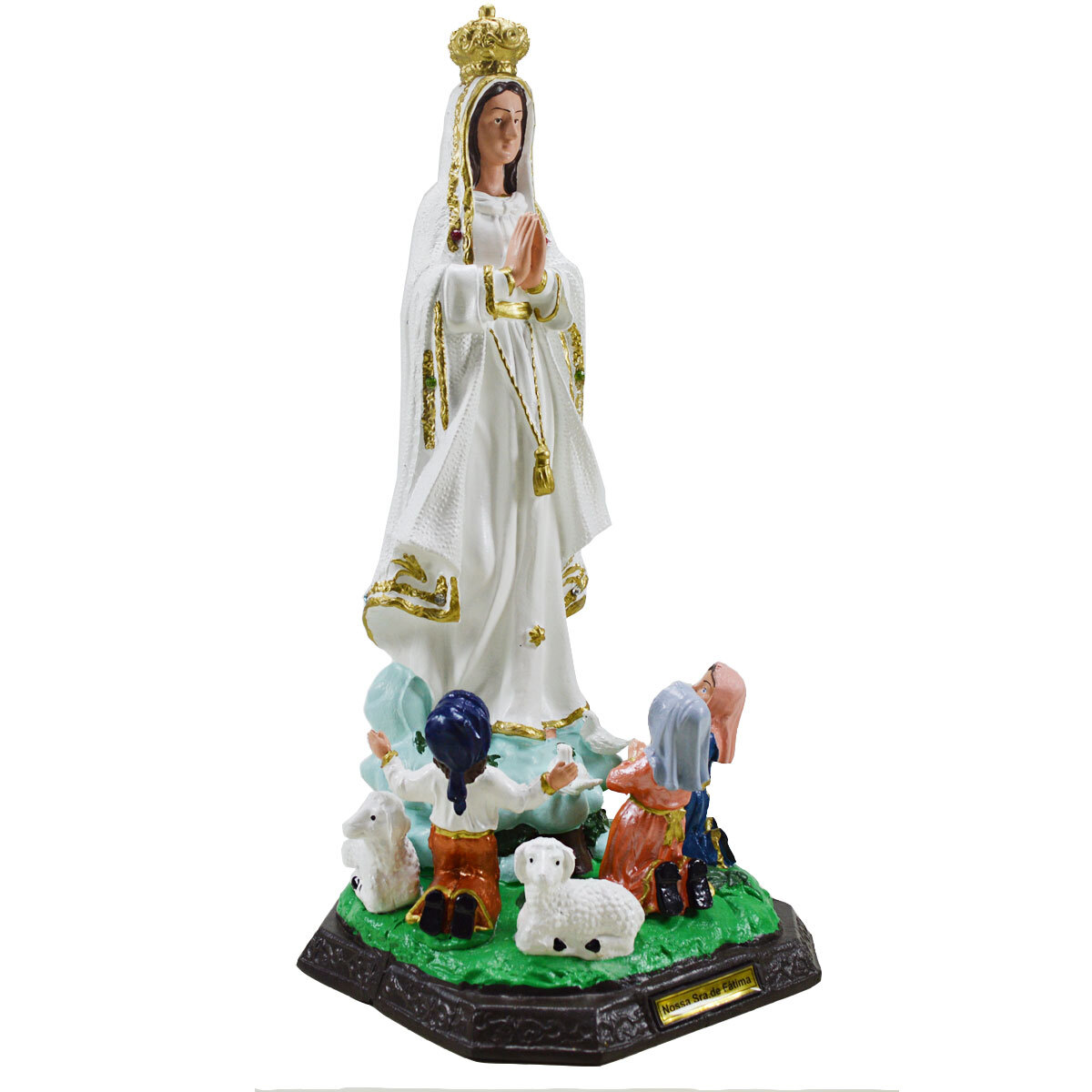 Imagem Nossa Senhora de Ftima com os Pastorinhos 40 Cm Inquebrvel