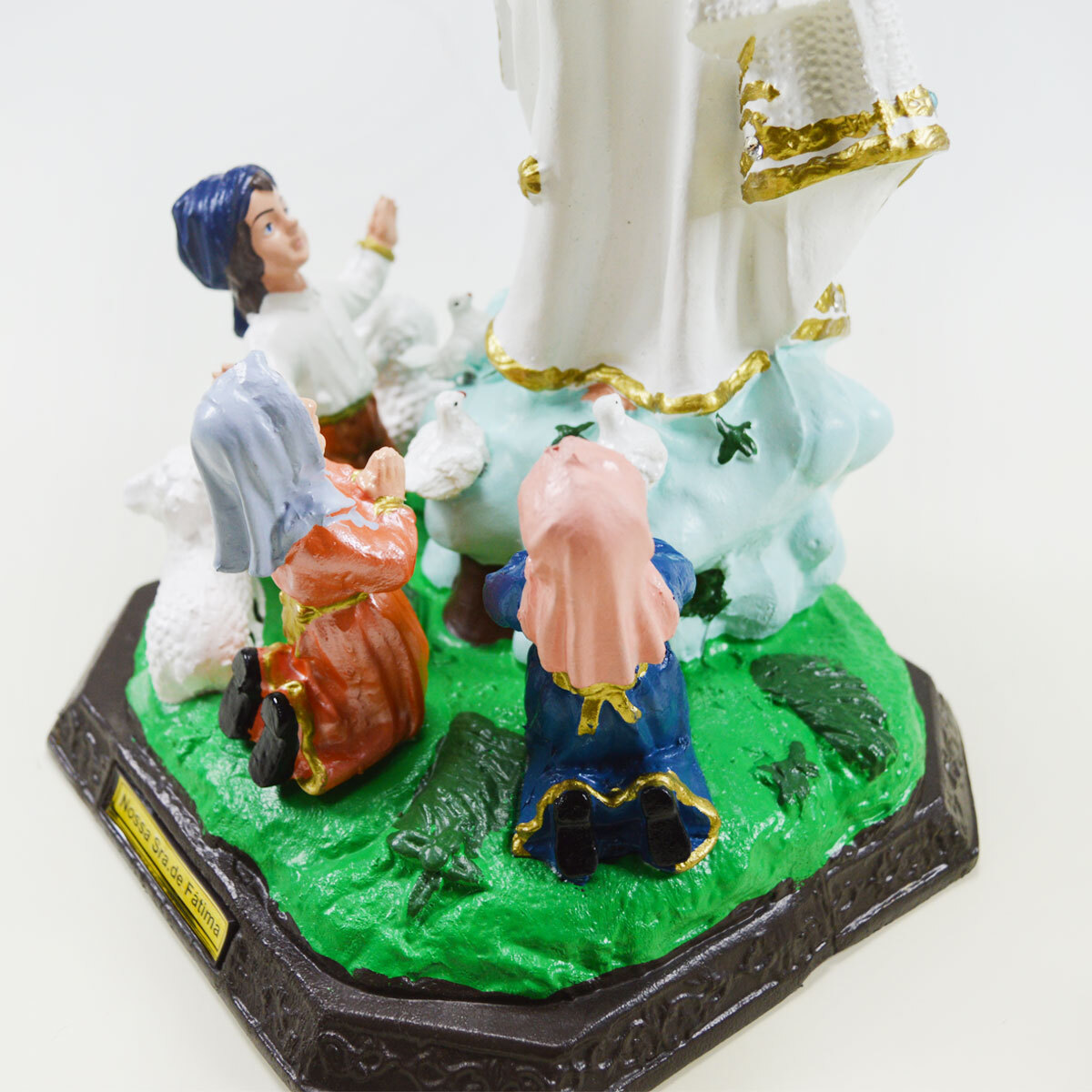 Imagem Nossa Senhora de Ftima com os Pastorinhos 40 Cm Inquebrvel