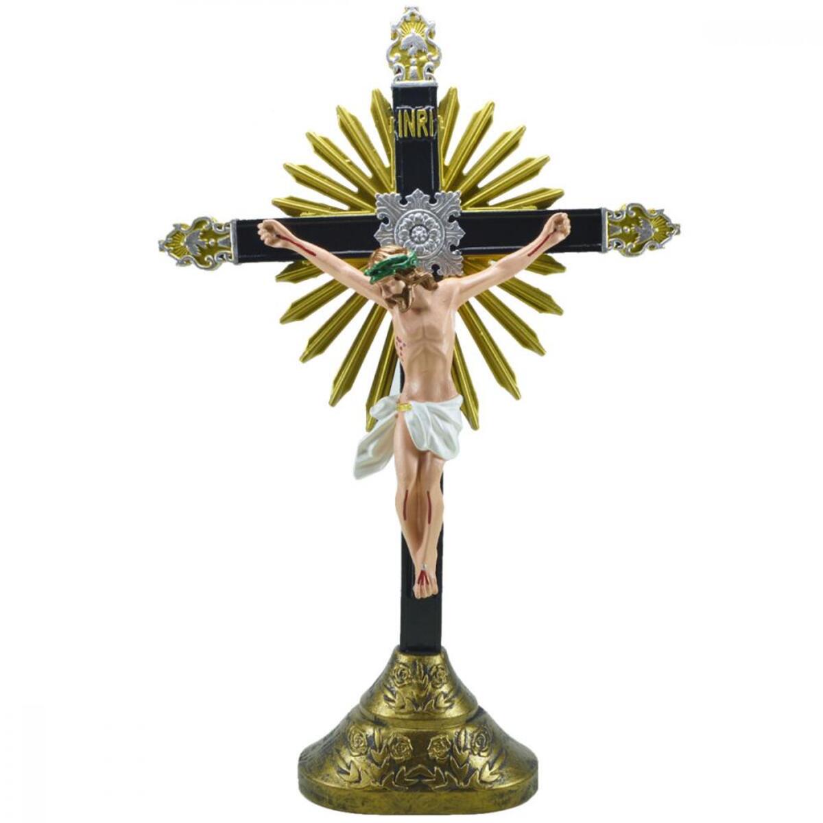 Crucifixo de mesa edio Luxo 57 Cm Inquebrvel 