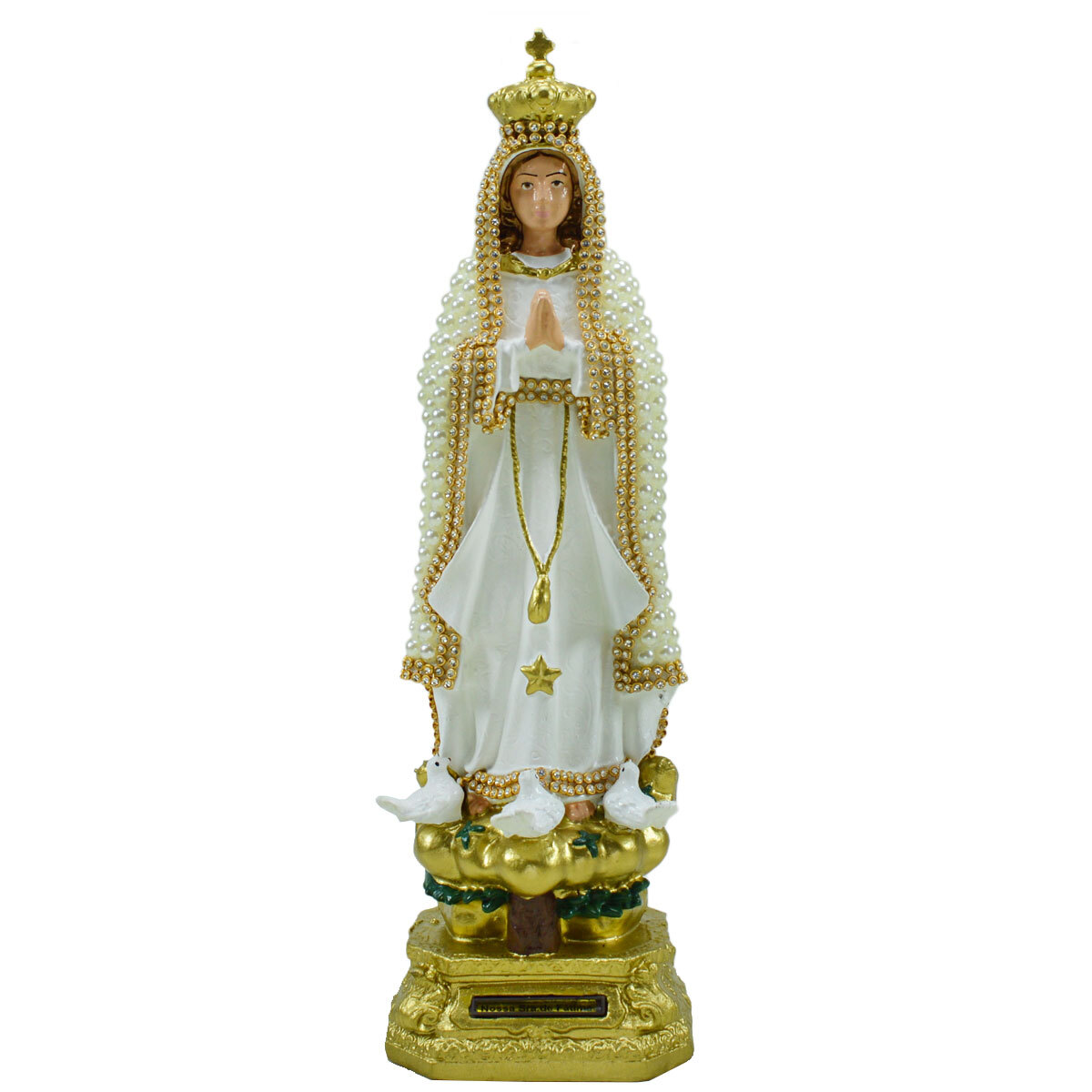 Imagem Nossa Senhora de Ftima 30 Cm em Perola Inquebrvel