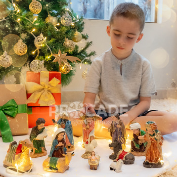 Pres�pio Natalino Infantil Baby 14 Pe�as Inquebr�vel