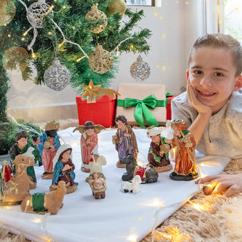 Pres�pio Natalino Infantil Baby 14 Pe�as Inquebr�vel