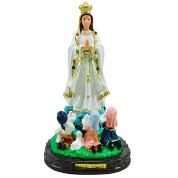 Nossa Senhora de Ftima com os Pastorinhos 24 Cm Inquebrvel