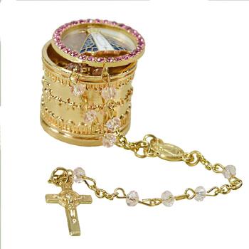 TER�O RELIC�RIO NOSSA SENHORA DE APARECIDA CORES VARIADAS � 12 UNIDADES