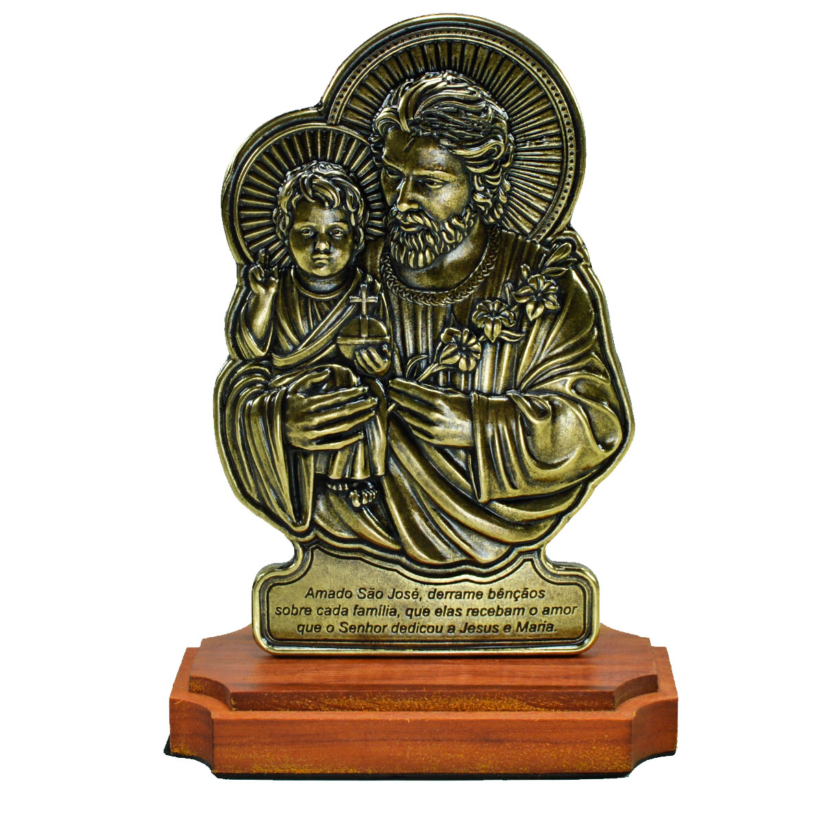 Adorno de Mesa Rustico So Jos 19 cm