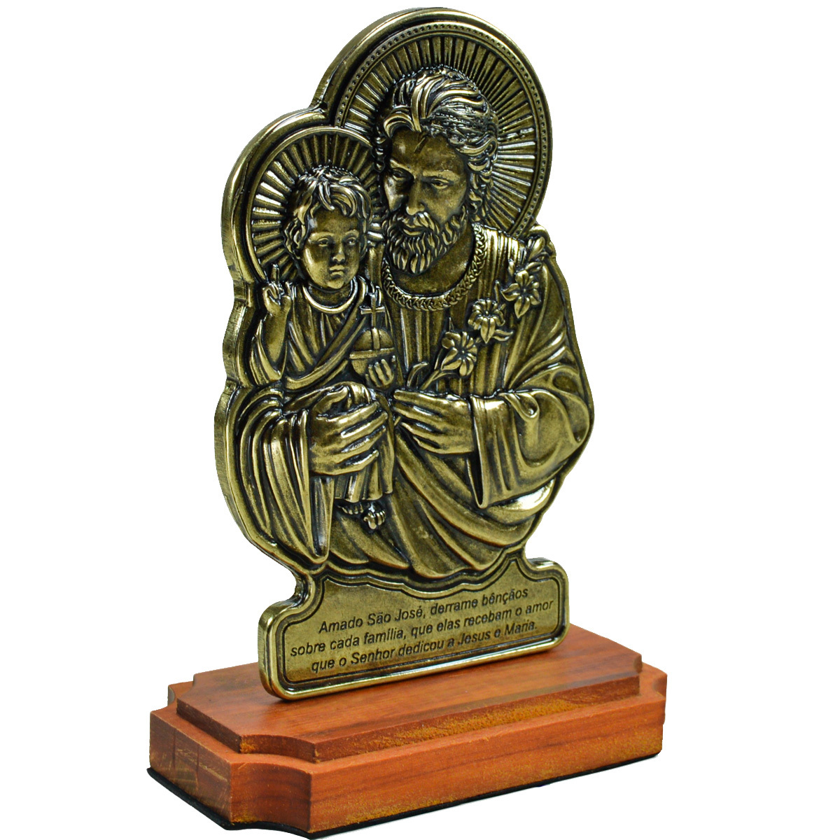 Adorno de Mesa Rustico So Jos 19 cm